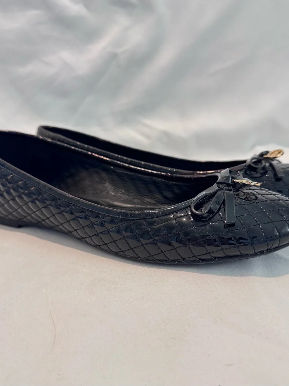 MICHAEL Michael Kors Black Melody Quilted Ballet Flats Sz 7M PW15E - Picture 2 of 7